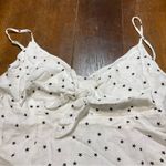 AQUA Bloomingdales White Dress with Black Stars XS Photo 1