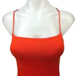ZARA Red Orange Spaghetti Strap Square Neck Cami Camisole Tank Bodysuit Top M Photo 2