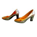 Cole Haan  Grand OS Bronze Mirror Leather Block Heel Pumps Womens Size 7 Dressy Photo 3