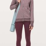 Lululemon Scuba Hoodie Classic Cotton Fleece Size 6 Stripe Heathered Antique Photo 4