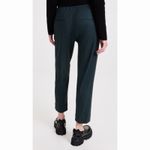 Vince  Pleated Cozy Azure Onyx Wool Knit Ankle Crop Pants Photo 1