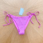 L Space Bikini Bottom Medium Bright Fuchsia Lennox‎ Ribbed Y2K Barbiecore Beach Pink Photo 2