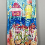 Leoma Lovegrove Happy Place Women’s M Hooded Cover Up Vented Sleeveless Beach Blue Size M Photo 0