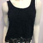 Topshop Women's Black Laced Sleeveless Top Casual Photo 0
