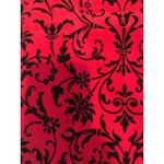 Susan Graver Jacket Size S Red Black Flocked Velvet Mandarin Collar Vintage Photo 3