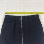 PacSun Distressed O-Ring Denim Skirt Black Frayed Hem Size 27 Photo 2