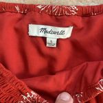 Madewell silk Chic burnt orange Dress with Floral Design Photo 2