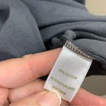 Garnet Hill  V-Neck Short Sleeve Faux Wrap Gray Dress Photo 3