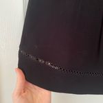 Loft  Lace Black Short Sleeve Blouse Shirt Photo 3