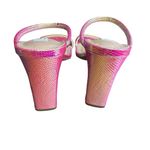 Steven by Steve Madden Pink Iridescent Strappy Block Heel Sandals Square Toe 9 Photo 2