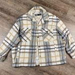 ZARA Plaid Shirt Jacket Shacket Women M Plaid Oversized Long Sleeve Button Up Photo 1