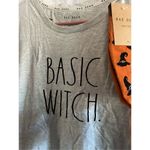 Rae Dunn Basic Witch T-Shirt With Witch Hat Ankle Socks Woman’s Size Small NEW Photo 2