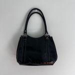 Anne Klein Y2K BLACK FAUX CROCODILE PRINT BELT BUCKLE SHOULDER BAG Photo 1