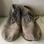 Toms Tan Ankle Boots with Patterned Detail Photo 0