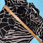 Susan Graver shirt dress tunic button up semi-sheer animal print midi NEW size 8 Photo 8