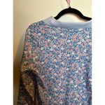 Lands' End Women Floral Popover Size Medium Collar 100% Cotton Photo 8