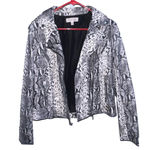 Philosophy  Faux Leather Snakeskin Moto Jacket Crop Edgy Layers Womens Medium Photo 5
