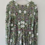 Mac Duggal Sequined Floral Long Sleeve High Neck Sage Green Dress 10 Photo 16