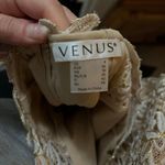 Venus White And Gold Lace Dress Photo 4