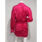 RUNAWAY Women's Hot Pink BELLANCA Long Sleeve Ruched Mini Dress Size M Size M Photo 2