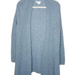 Orvis  Women’s XS Green Blue Cardigan Cozy Ribbed Oversized Open Front Sweater Photo 8