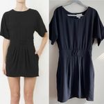 Ganni Fabulous Dress Dolman Sleeves & Pockets in Black, Size Medium Photo 1
