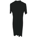 Marine layer  Lexi Rib Mock Neck Midi Dress Short Sleeve Ribbed Black M NWT Photo 1