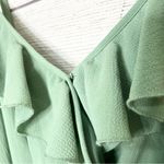 Paper Crane  Sage Green Sleeveless Ruffle High Low Dress Size Medium Seafoam Photo 3