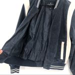 American Eagle Honestly Bomber Jacket Navy White S Photo 3