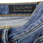 ALLSAINTS Jeans Size 24 23x26.5 All Saints Mast Skinny Jeans Stretch Altered Hem Photo 5