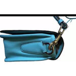 Coach  Crossbody Robin Bag‎ Blue Perforated Leather Turnlock Tassel Purse Legacy Photo 6