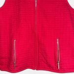 Karen Scott  Sport Red quilted Full Zip Vest With Pockets  Medium Photo 3