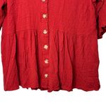 Torrid Red Rayon Crepe Bell Sleeve Cold Shoulder Top Women's 3 3X 22-24 Photo 3