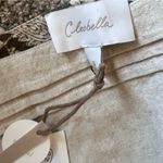 Cleobella  Hand Printed Beige Linen Overalls | Small NWT Photo 5