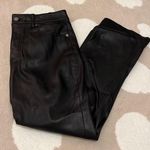 ZARA cropped flare faux leather pants Photo 0