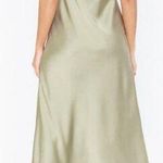 Show Me Your Mumu Verona Cowl Midi Slip Dress Moss Green Luxe Satin Size Small Photo 1