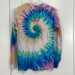 jac vanek JV by  Small Pink and Blue Spiral Tie Dye Cactus Long Sleeve T-Shirt Photo 1