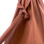 NWT Revelry Valerie Chiffon Faux Wrap Ruffle Maxi Gown Dress Cinnamon Rose 2 Brown Photo 7