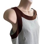 Willow Glenn Womens Career Shift Linen Dress Size 10 Sleeveless u Tiffany Blue B Brown Photo 3