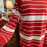Pink Clover  Red and White Striped Sweater Viscose/Nylon Blend Photo 2