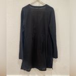 Athleta  black swim cover up tie V neck embroidered size L Photo 1