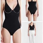 La Perla NWT white v-neck bath-suit/swim suit one piece/full coverage Photo 9
