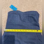 Skatie KATIE Strapless Denim Blue Retro Boho Mini Dress Photo 4