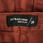 Just Black Denim Jeans Womens 0 24" Rust Orange Crop Demi Flare Casual Colorful Photo 4