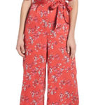 NWT Keepsake The Label Stop Me Floral Jumpsuit Medium Red Photo 0