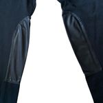 Style & Co Petite women's size PS ebony black full length leggings with patches Photo 2