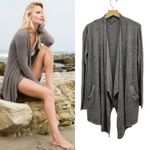 Barefoot Dreams Cozychic Lite Island Wrap Cardigan in Carbon Grey size S/M Photo 2