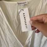 NWT KAMPERETT White Wrap Maxi Dress 100% Cotton Bridal Summer Vacation Womens L Size L Photo 1