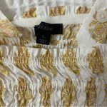 J.Crew  Smocked Tube Top Gathered Floral Block Print Size Large Photo 6