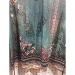 Exclusive Long Sleeve T Shirt Teal Floral Print Size XL Green Photo 2